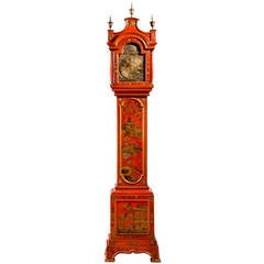 Antique Early 20th Century Chinoiserie Granddaughter Clock