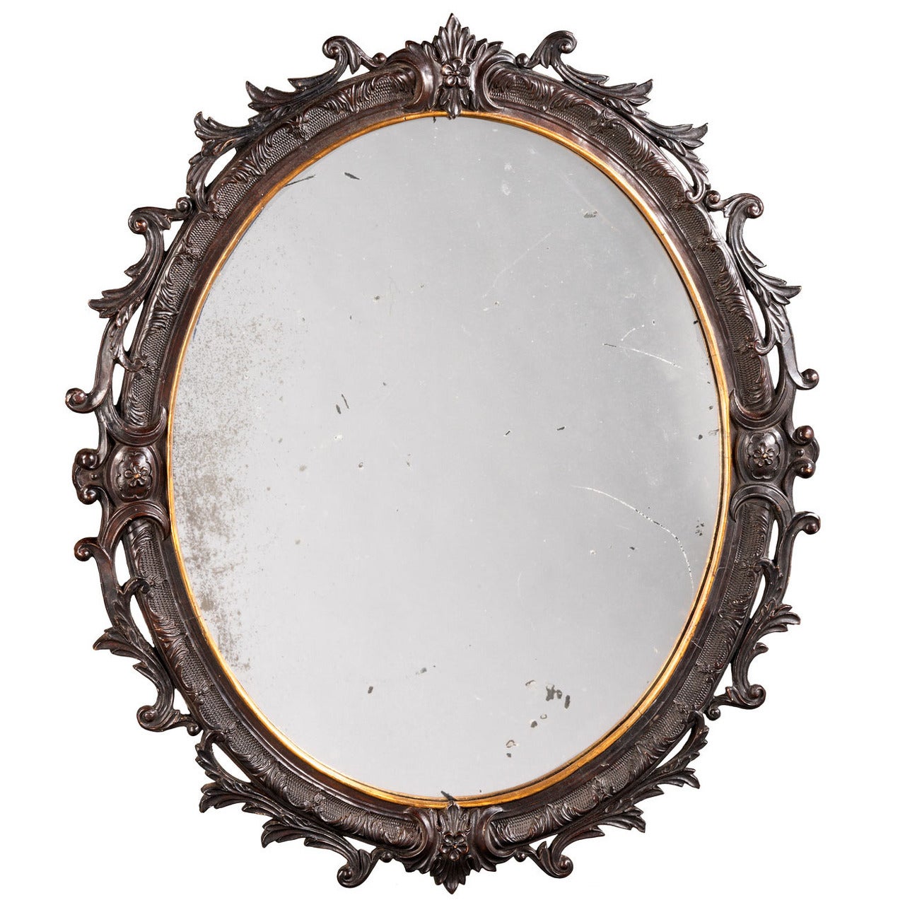 Late 18th Century Mahogany Mirror For Sale