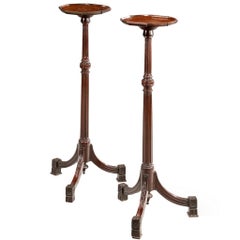 Antique Pair of Late 19th Century Mahogany Torcheres
