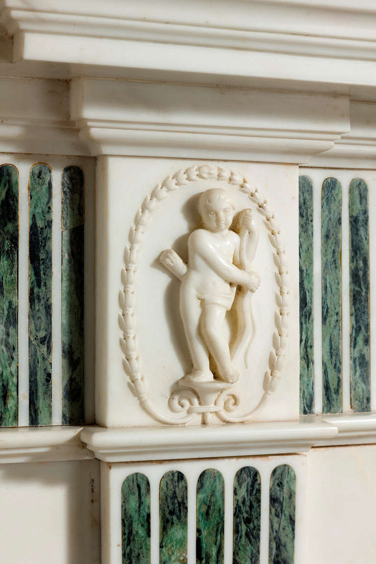 George III Neoclassical Marble Fireplace 3