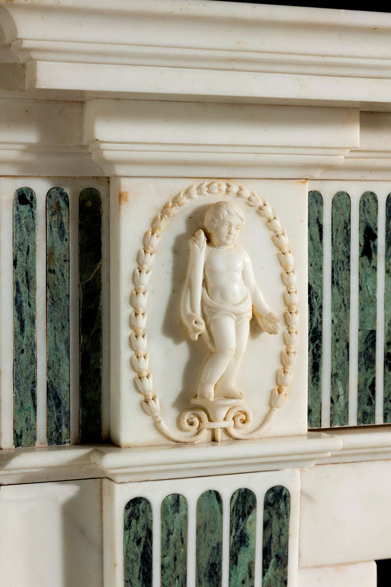 George III Neoclassical Marble Fireplace 4