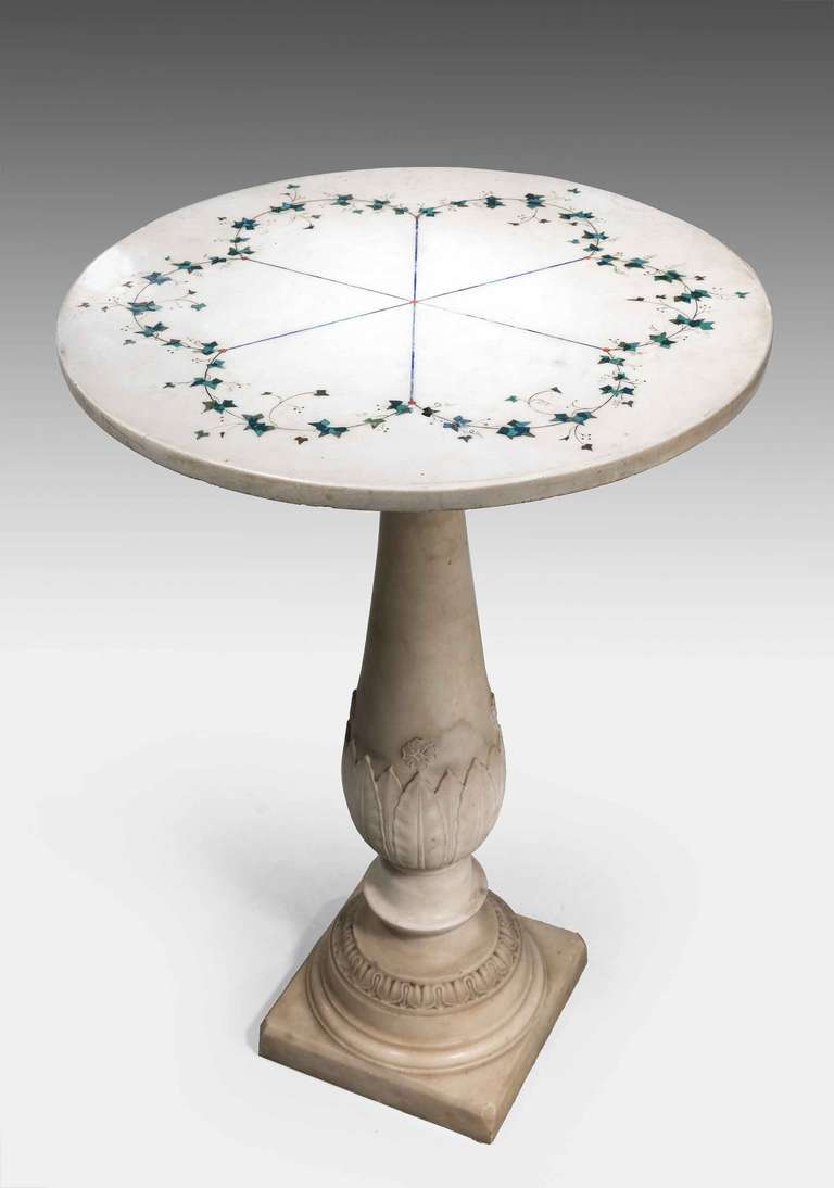 Italian 18th Century Carrara Marble Table For Sale