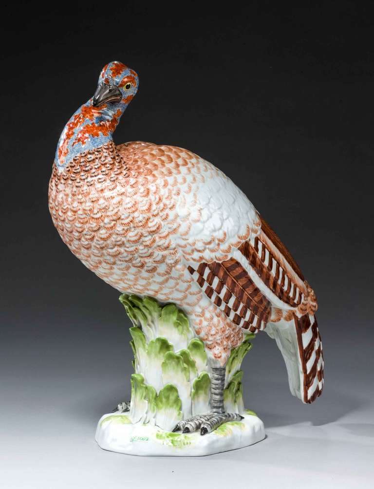 19th Century Meissen Figure of a Turkey