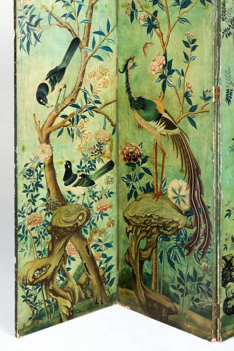 British Mid-19th Century Six Fold Screen