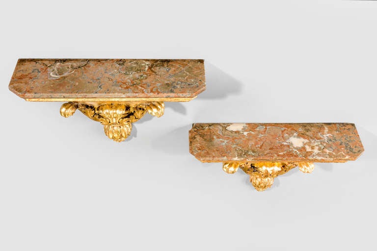 Pair of Large Giltwood Brackets 1