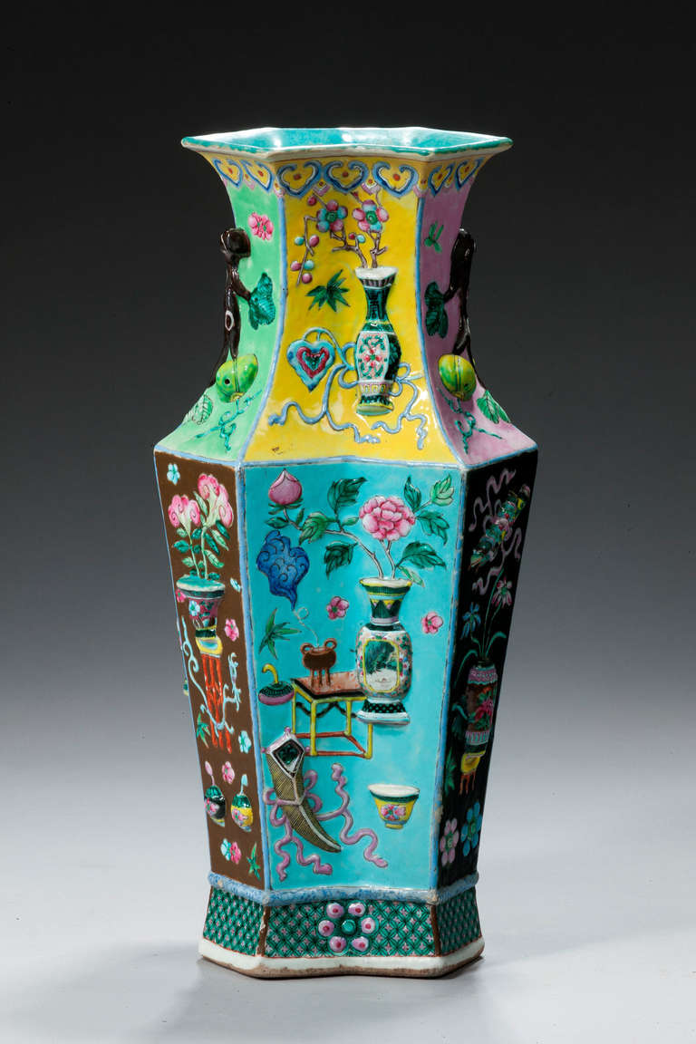 19th Century Canton Porcelain Vase at 1stDibs