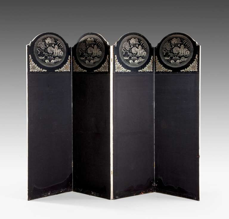 An attractive Art Deco period decorative four fold screen.