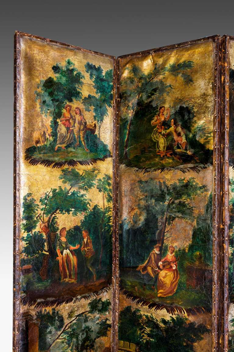 French Mid-18th Century Six-Fold Screen
