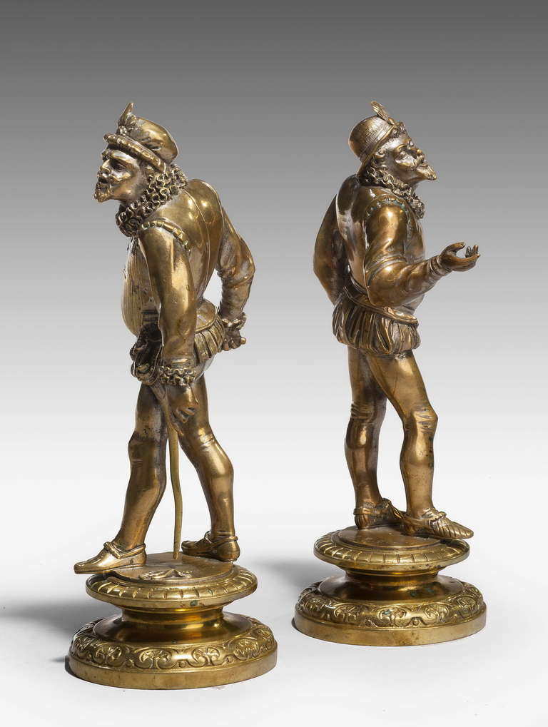 Signed E Guillemin, a pair of French bronze Court figures.

Emile Guillemin, French (1841-1907).

Guillemin specialised in Orientalist and exotic subjects and his work is characterised by the exceptional quality of casting, attention to detail and