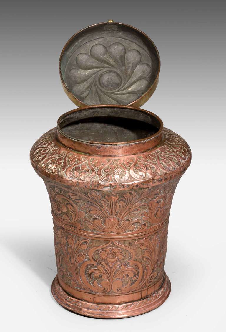 Metal Mid-19th Century Eastern Lidded Vase