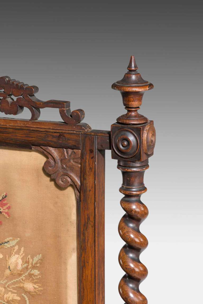 Wood 19th Century Fire Screen