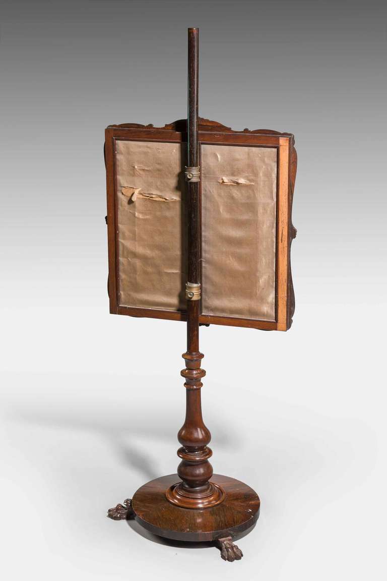 19th Century Adjustable Pole Screen 1