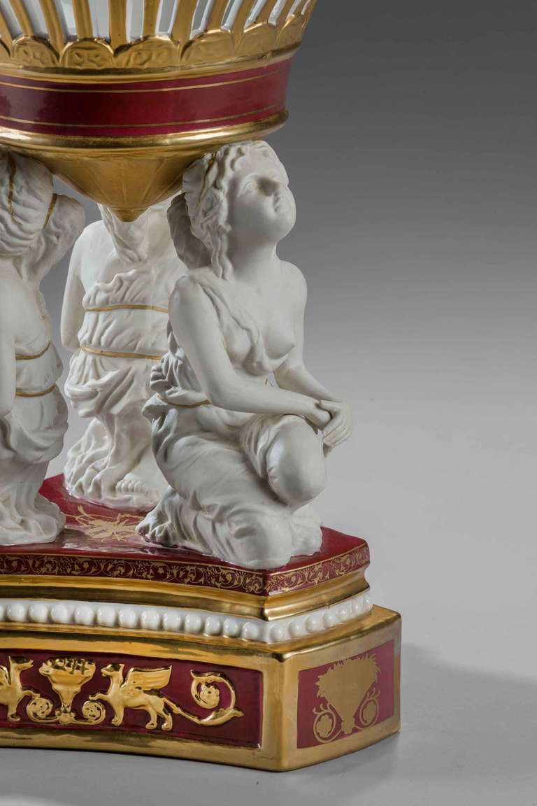 British 19th Century Jacob Petit Porcelain Comport