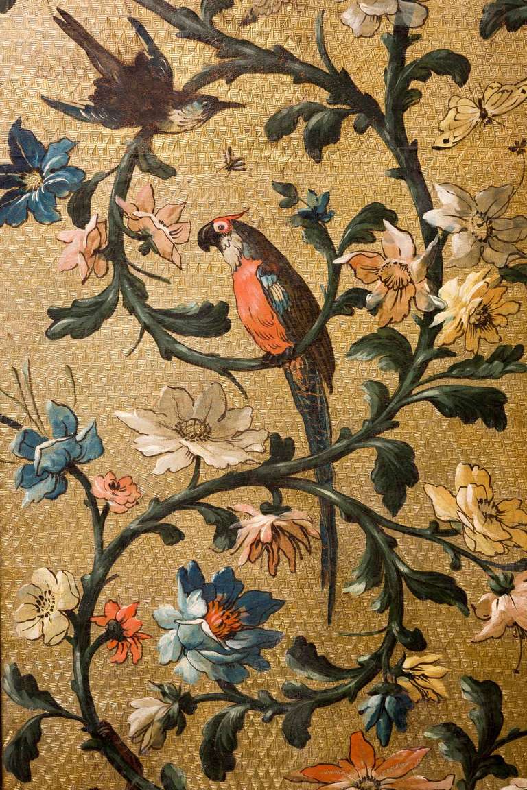 Fine 19th Century Gold Ground Four Fold Screen 3