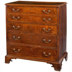 George III Period Oak Chest of Drawers 5