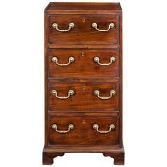 George III Period Four Drawer Mahogany Chest