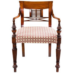 19th Century Indo-Portuguese Elbow Chair