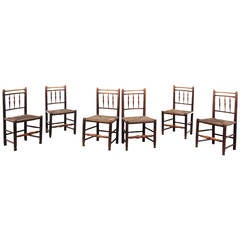 Set of Six George III Period Spindle Back Chairs 9