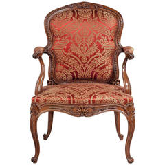 George III Mahogany Elbow Chair