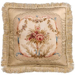 Cushion: 18th Century, Wool with Silk Highlights