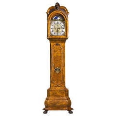 Standuhr aus Nussbaumholz von J Elias aus Amsterdam aus dem frühen 18. Jahrhundert