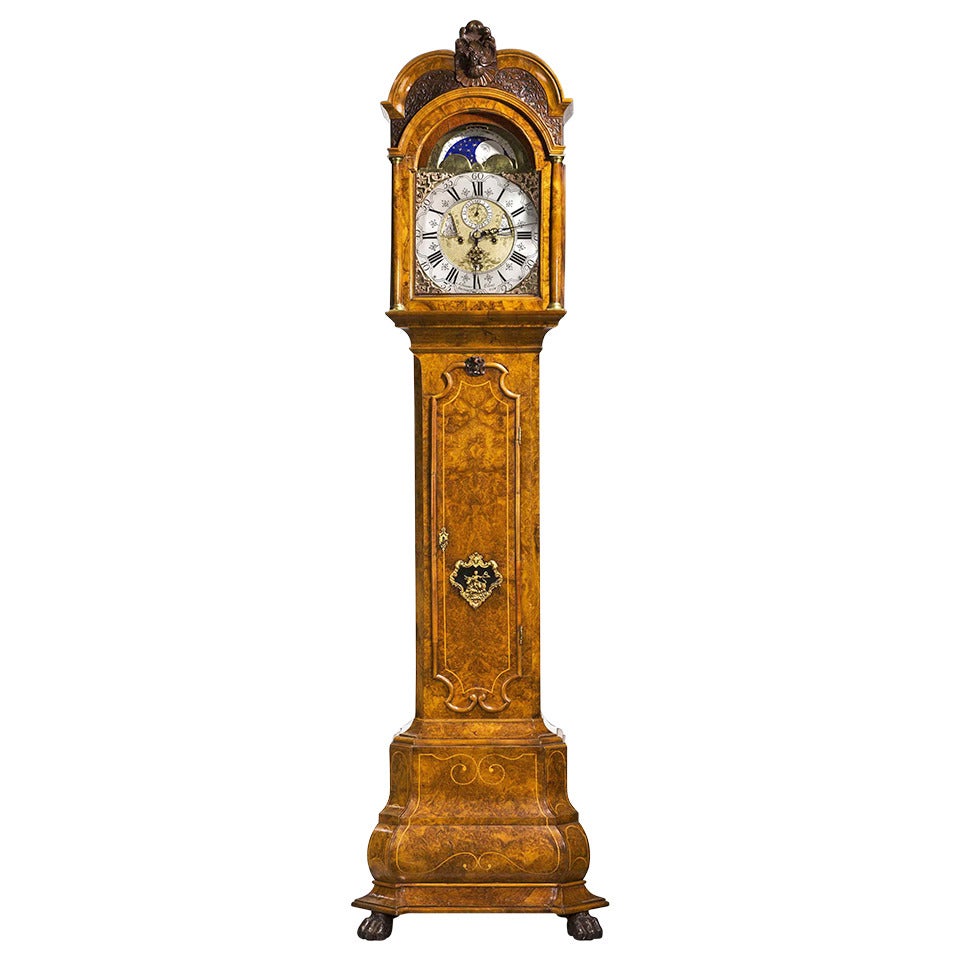Early 18th Century Walnut Longcase Clock by J Elias of Amsterdam