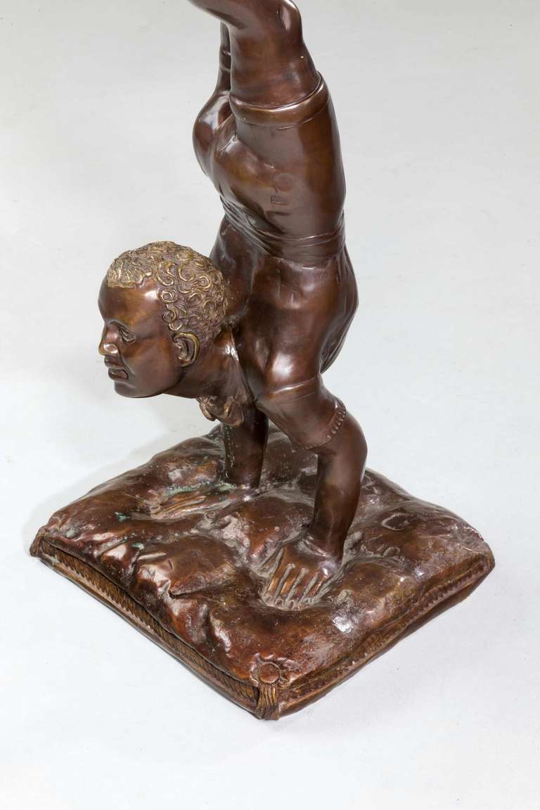 19th Century Italian Bronze Figure of an Acrobat For Sale 1