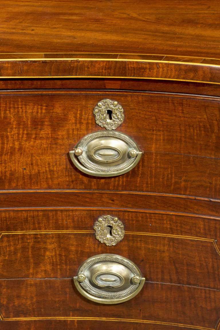 18th Century George III Period Serpentine Mahogany Sideboard