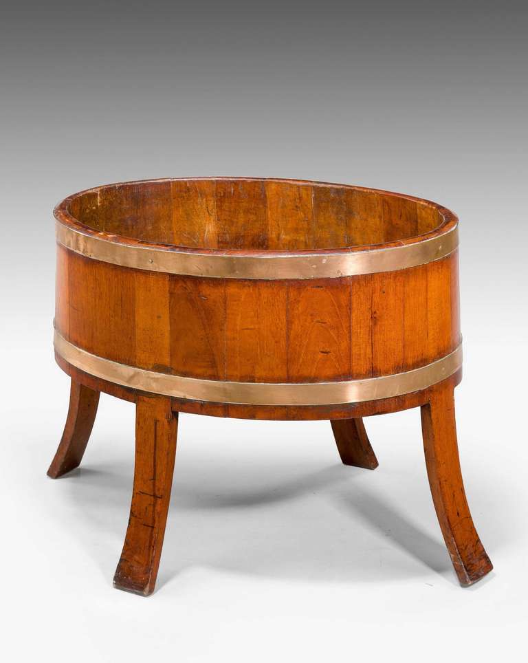 British Late 19th Century Oak Wine Cooler