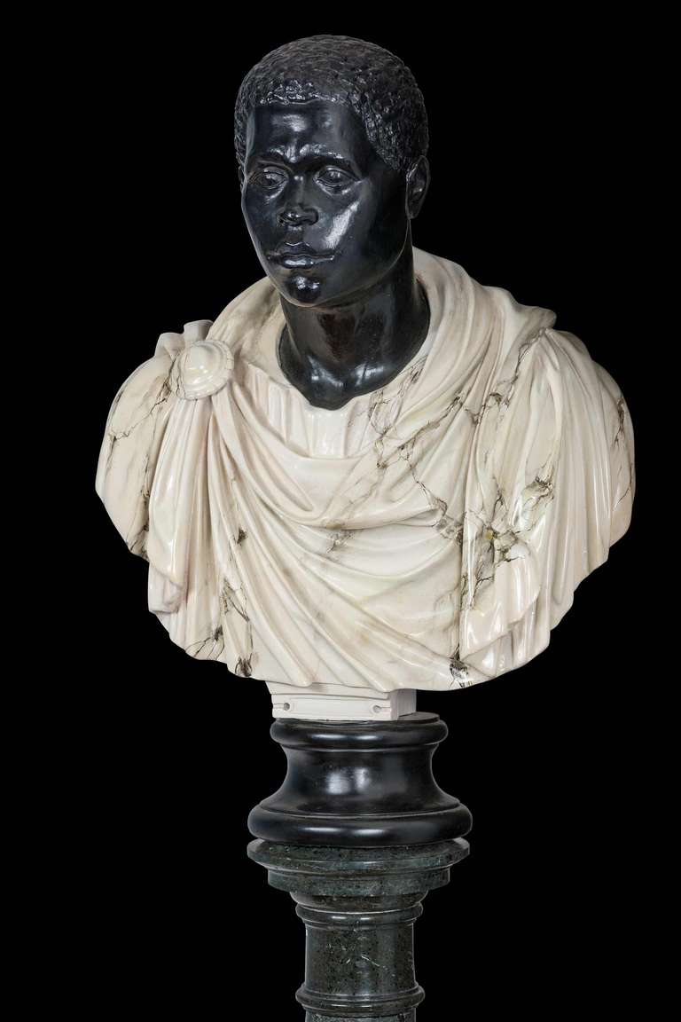 A copy of a Renaissance Bust of a Nubian in a Toga, remaining from a one off commission.