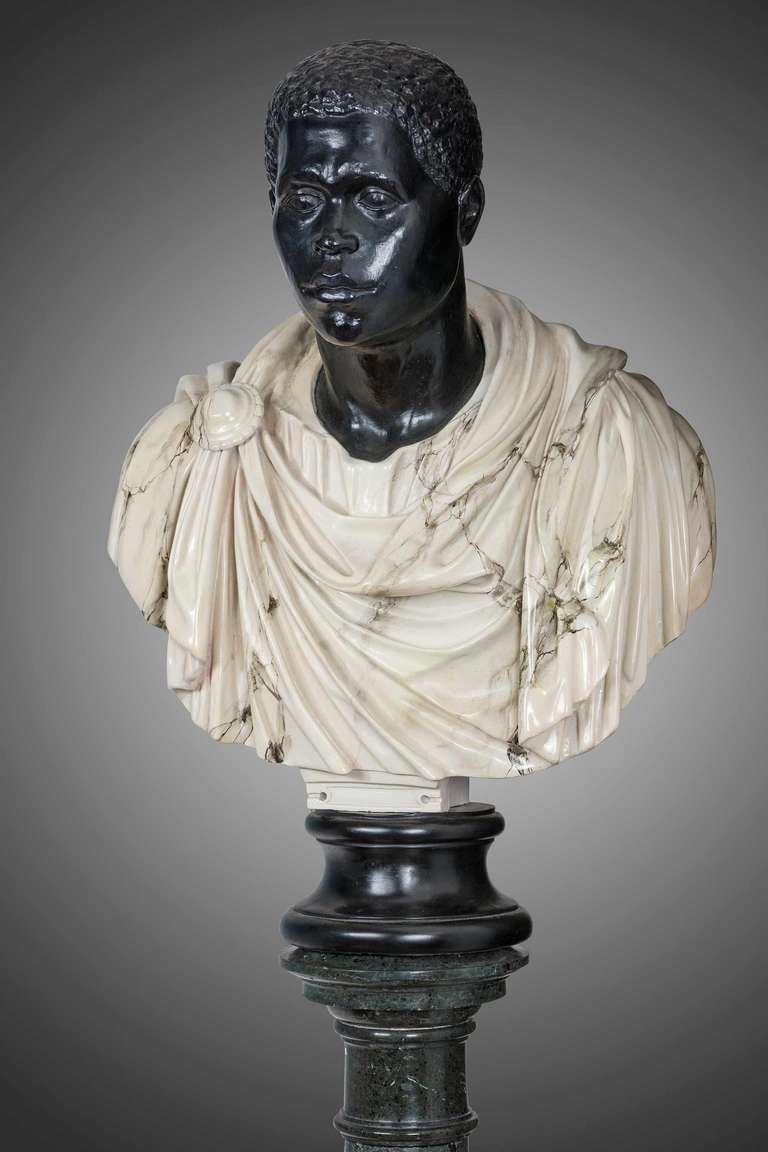 French Bust of a Nubian in a Toga