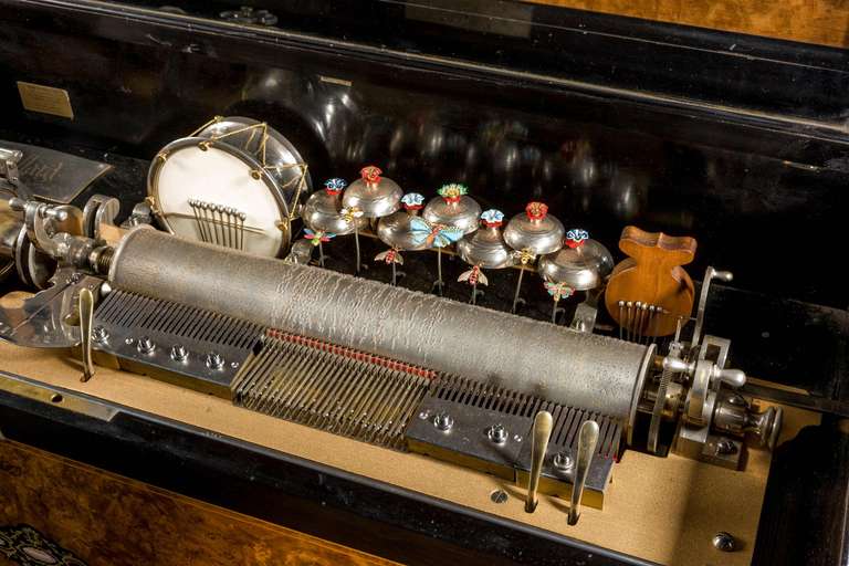 19th Century Swiss Walnut Music Box 3