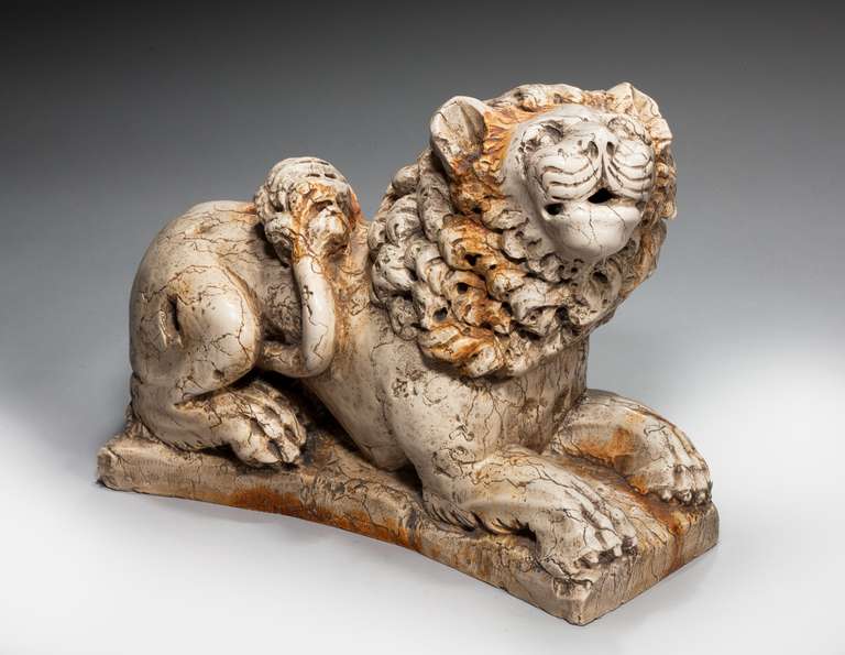 Pair of mid 20th century Italian Lions For Sale 1