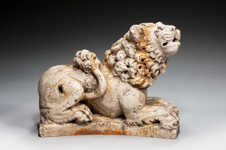 Pair of mid 20th century Italian Lions For Sale 2