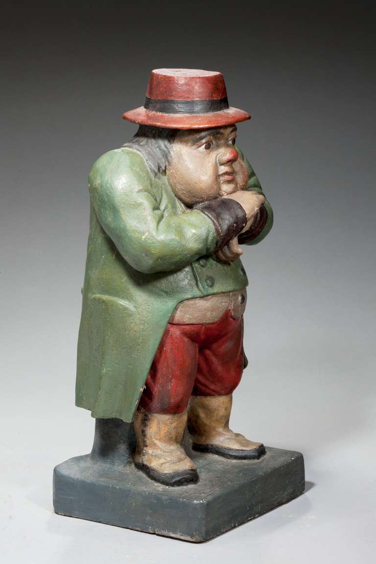 Pair of Mid-19th Century Polychrome Figures In Good Condition For Sale In Peterborough, Northamptonshire