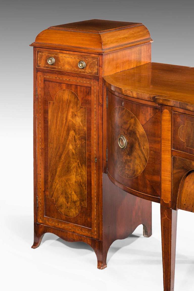 Mahogany 19th Century Serpentine and Breakfront Sideboard