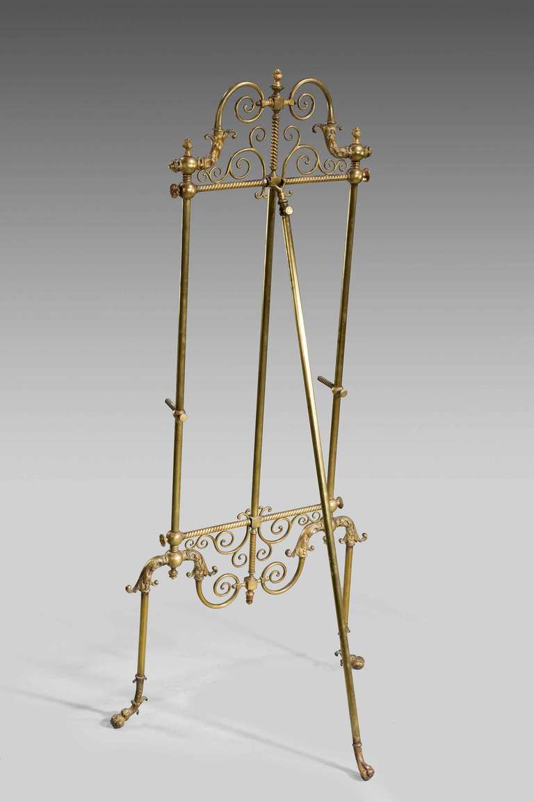 19th Century French Bronze Easel In Good Condition In Peterborough, Northamptonshire