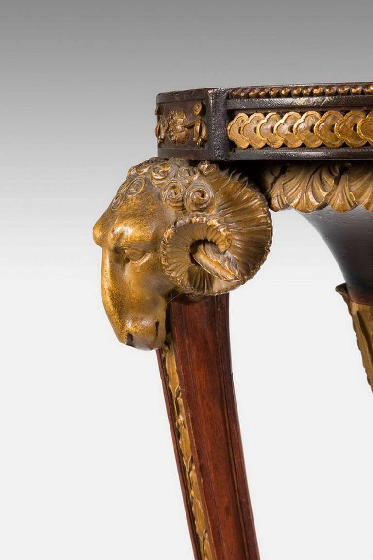 Torchere aus Mahagoni und vergoldetem Holz aus dem 19. Jahrhundert im Zustand „Gut“ in Peterborough, Northamptonshire