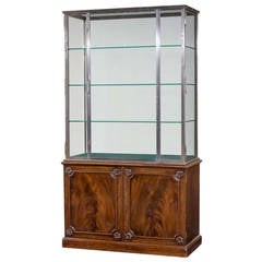 Mahogany and Steel Display Cabinet 7