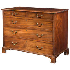 George III Period Mahogany Chest of Drawers of Drawing Room Proportions