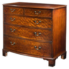 George III Period Bow Fronted Chest of Drawers