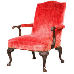 Antique Chippendale Style Gainsborough Armchair