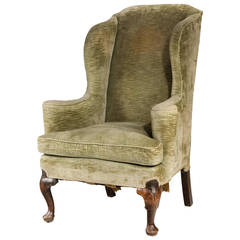 George II Period Walnut Framed Wing Chair