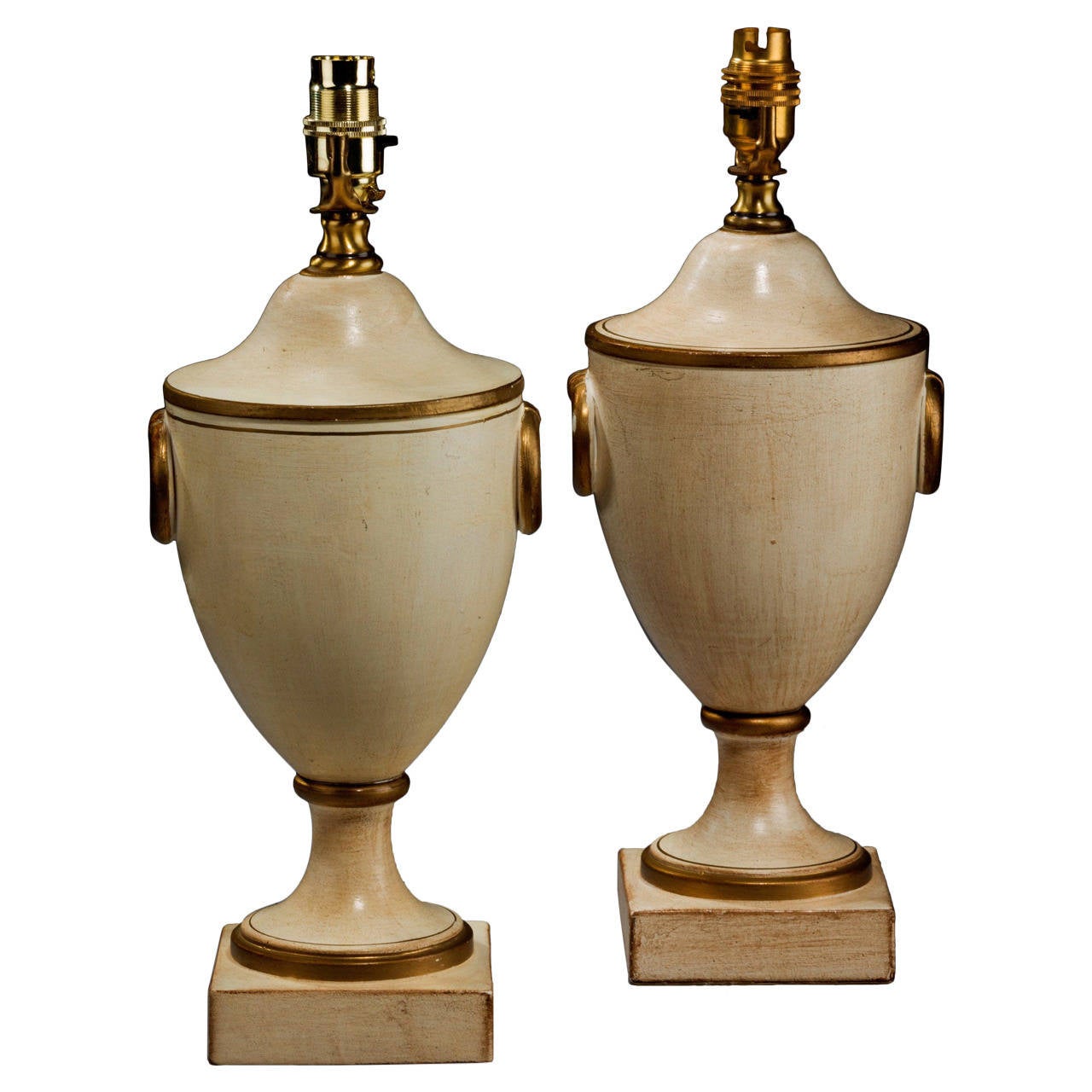 Pair of Urn Shape Lamps at 1stDibs