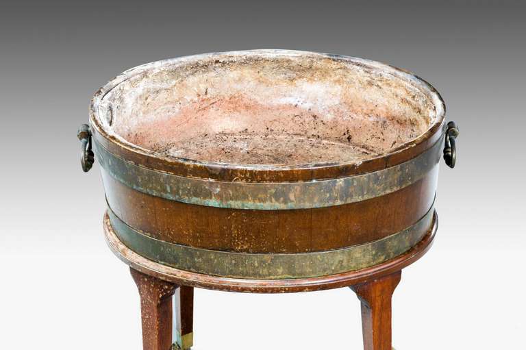 British George III Period Wine Cooler on a High Stand