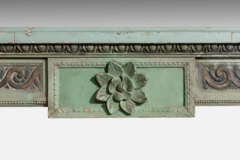 Well Carved 19th Century Pine and Gesso Fire Surround In Good Condition In Peterborough, Northamptonshire