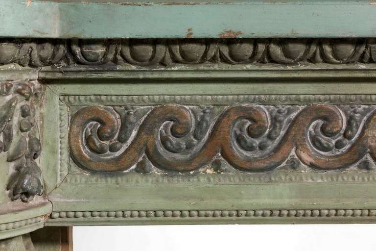 Well Carved 19th Century Pine and Gesso Fire Surround 3
