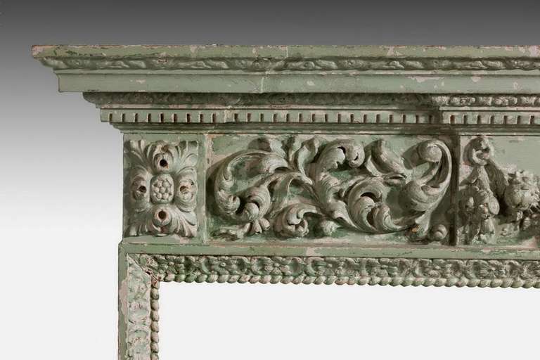 Mid-19th Century Pine and Gesso Fire Surround 1
