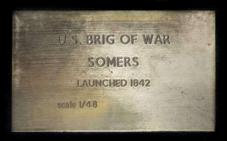 20ième siècle Modèle de l'USS Brig of War Somers 1842