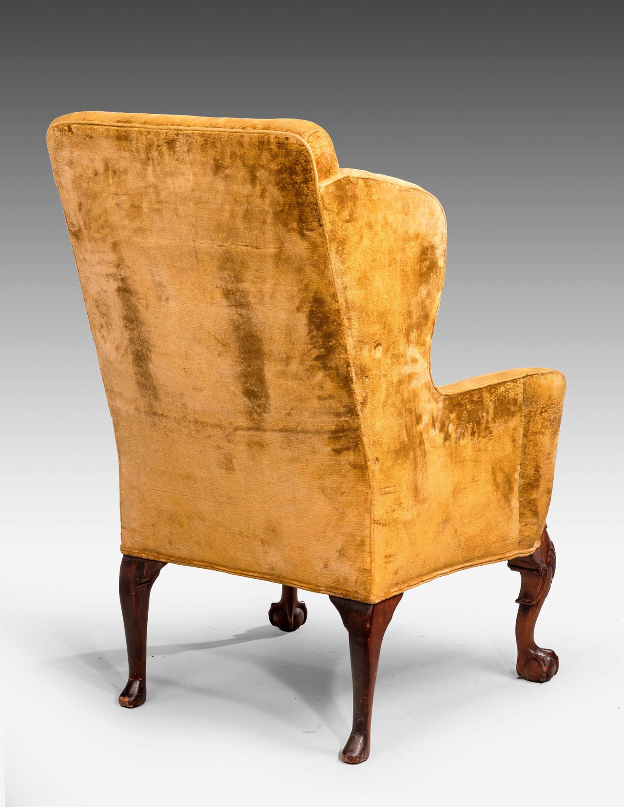 Late 19th Century Walnut-Framed Wing Chair 1